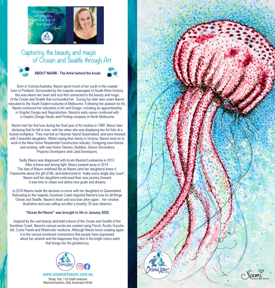 Jellyfish Scribbles (blank inside) Greeting Card