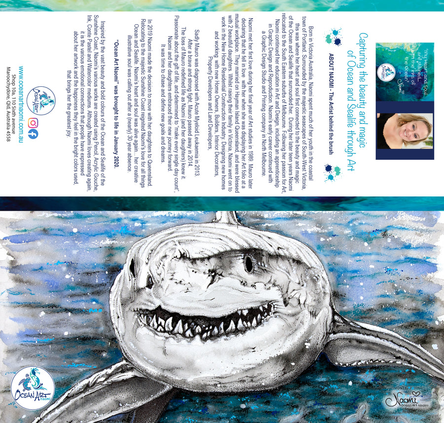 Shark Blues (blank inside) Greeting Card