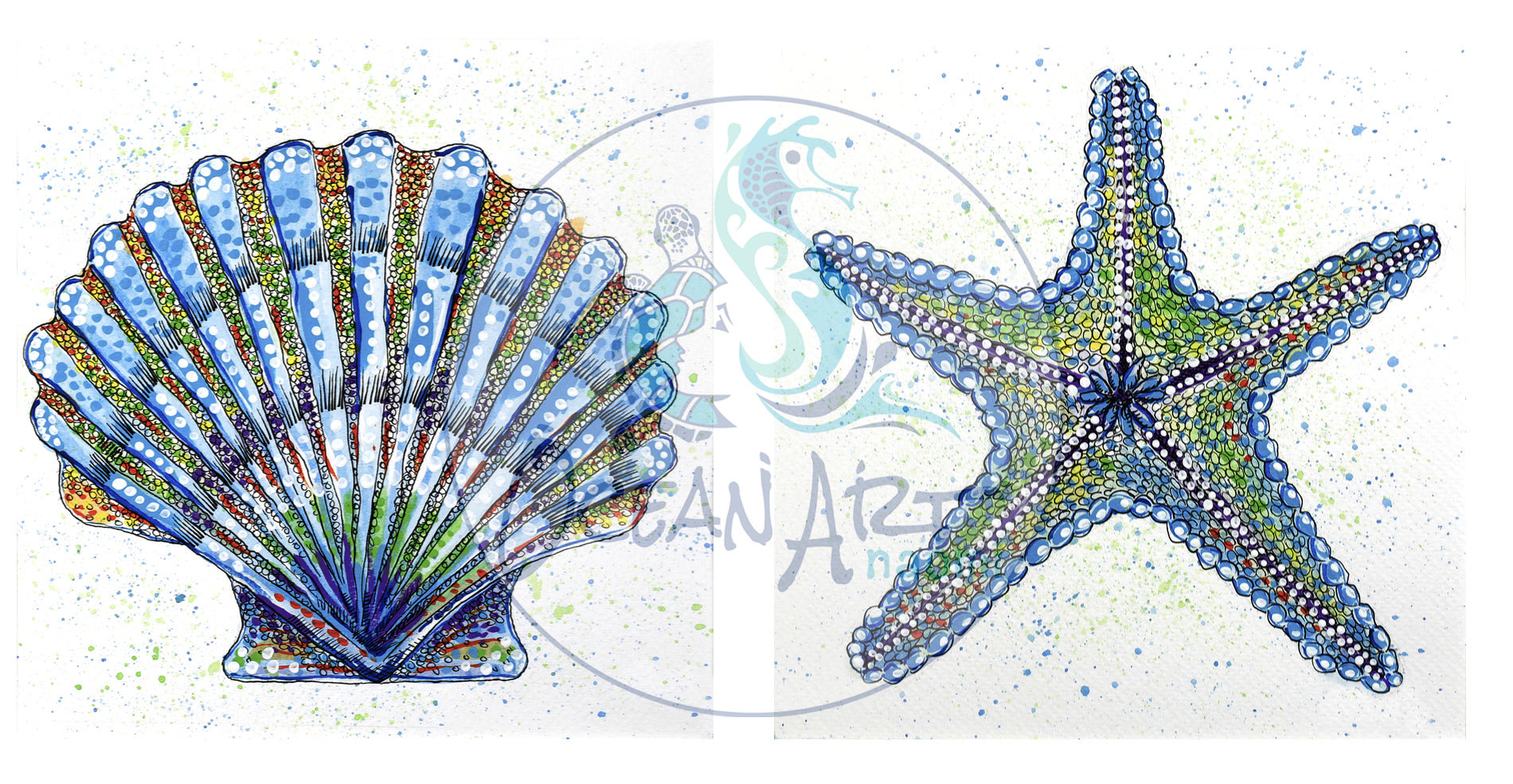 Shells Starfish Design Starfish Shell Design Stupell Industries Starfish Seashells Underwater
